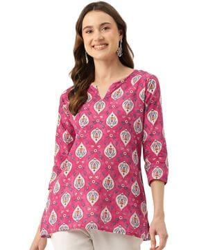 women floral print relaxed fit tunic