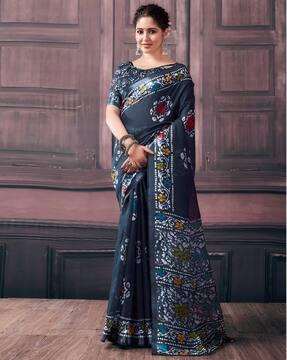 women floral print saree