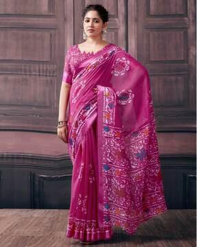 women floral print saree