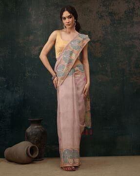 women floral print saree