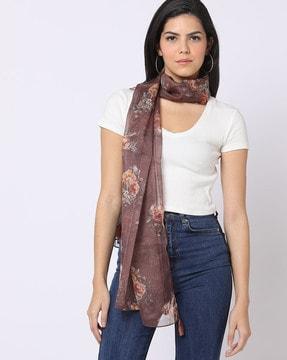 women floral print scarf