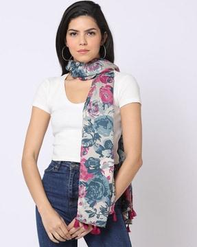 women floral print scarf