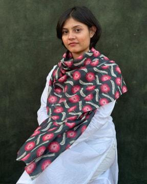 women floral print scarf