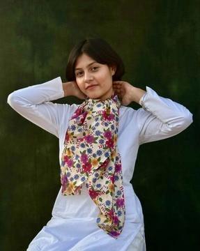 women floral print scarf