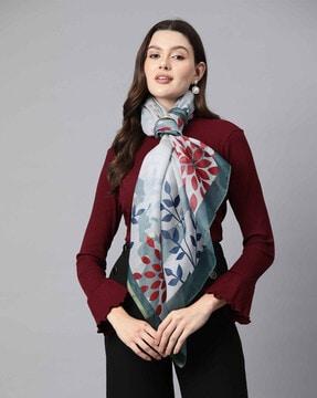 women floral print scarf