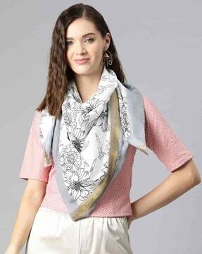 women floral print scarf