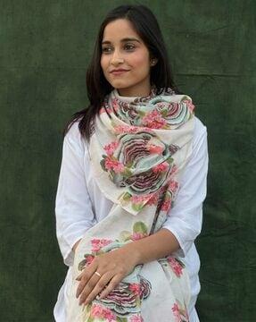 women floral print scarf