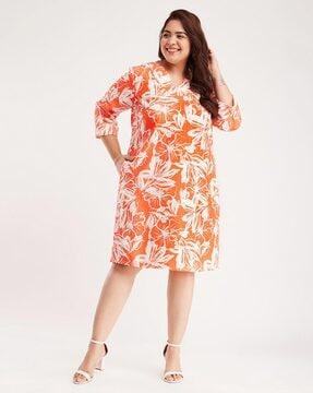 women floral print sheath dress