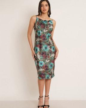 women floral print sheath dress