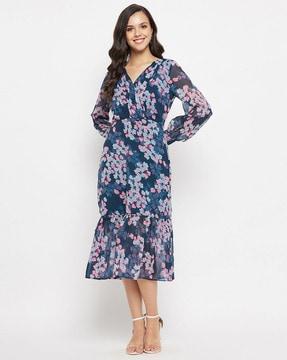 women floral print sheath dress