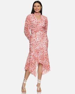 women floral print sheath dress