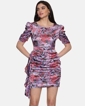 women floral print sheath dress