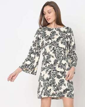 women floral print shift dress