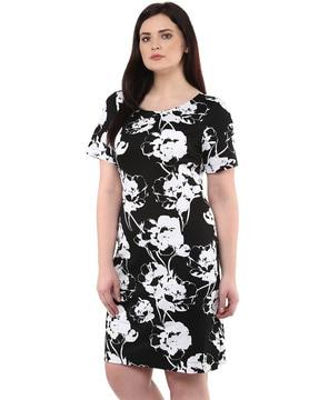 women floral print shift dress