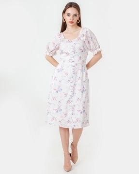 women floral print shift dress