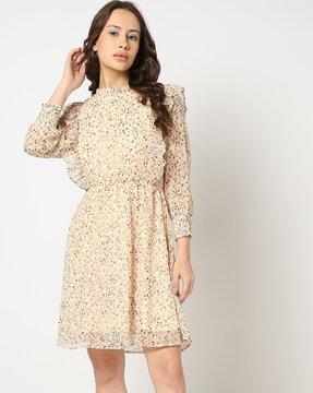 women floral print shift dress