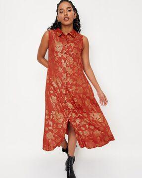 women floral print shirt dress