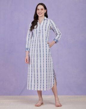 women floral print shirt dress