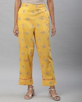 women floral print slim fit pants