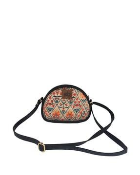 women floral print sling bag with adjustable strap