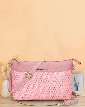 women floral print sling bag with detachable strap