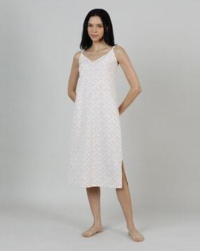 women floral print slip dress