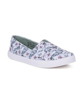 women floral print slip-on casual shoes