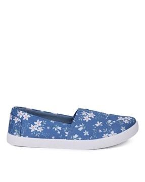 women floral print slip-on casual shoes