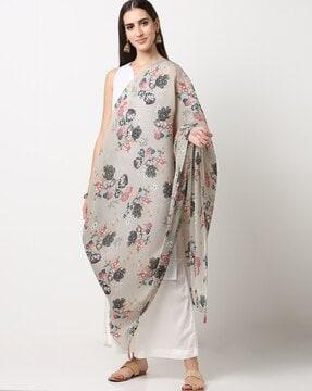 women floral print stole