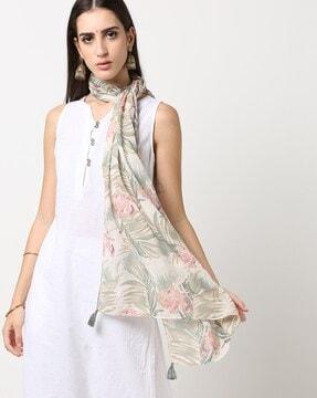 women floral print stole