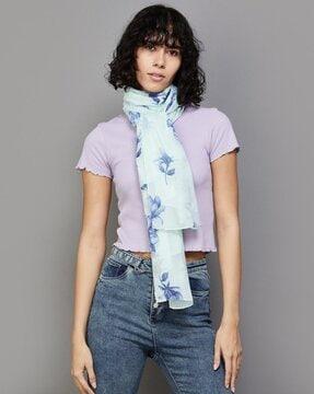 women floral print stole