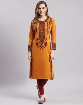 women floral print straight kurta