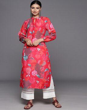 women floral print straight kurta