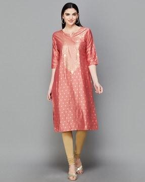 women floral print straight kurta