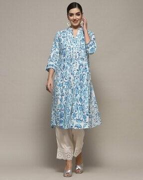 women floral print straight kurta