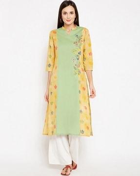 women floral print straight kurta