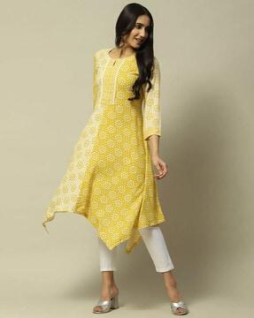 women floral print straight kurta