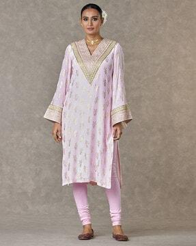 women floral print straight kurta