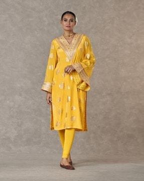 women floral print straight kurta