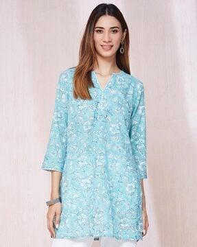 women floral print straight kurta