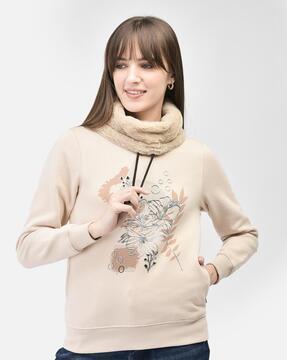 women floral print sweatshirt