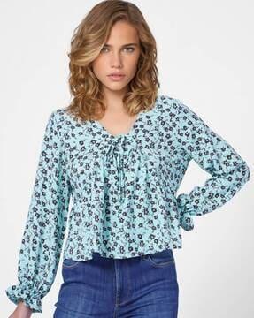 women floral print top