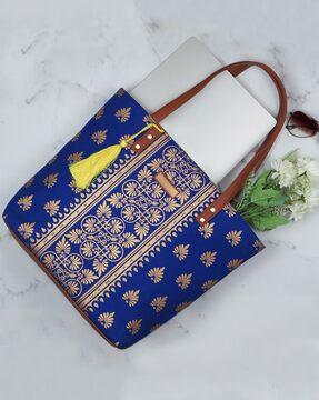 women floral print tote bag