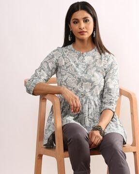 women floral print tunic