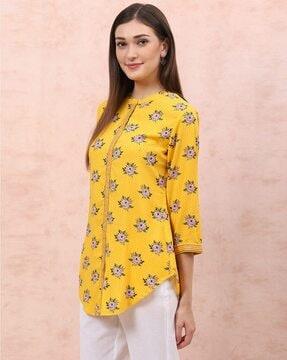 women floral print tunic