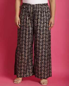 women floral print wide leg palazzos