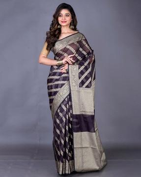 women floral woven cotton saree