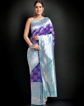 women floral woven kanjeevaram silk saree