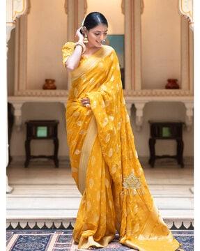 women floral woven kanjeevaram silk saree