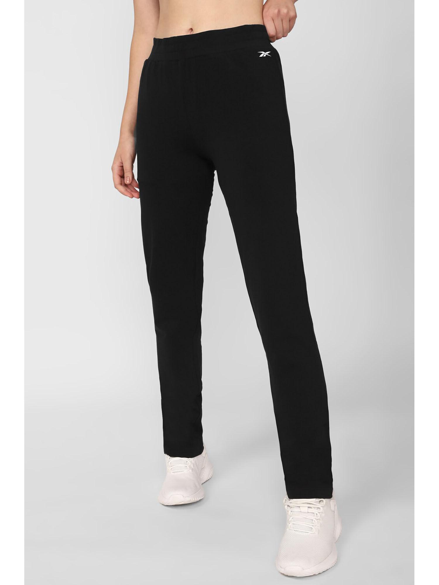 women fnd w black solid track pant